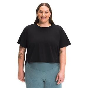 NWT The North Face Women’s Plus Dawndream Relaxed Pleated Tee Black Size 3XL